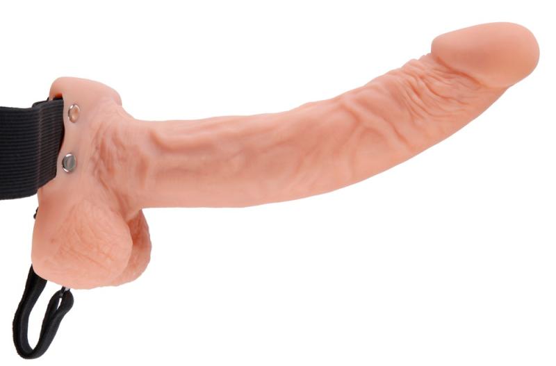 9" Hollow Strap On Med Testikler fra Fetish Fantasy Series