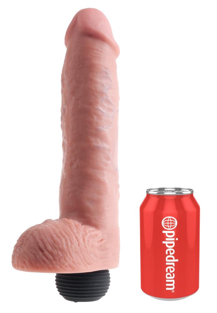 11" Squirting Cock With Balls fra King Cock