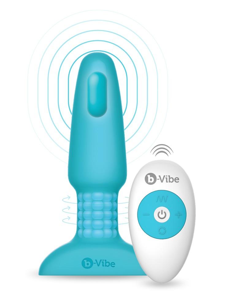 Anal Plug "rimming" Med Vibration Og Rotation, Radiofjernbetjening Inkluderet fra B-vibe