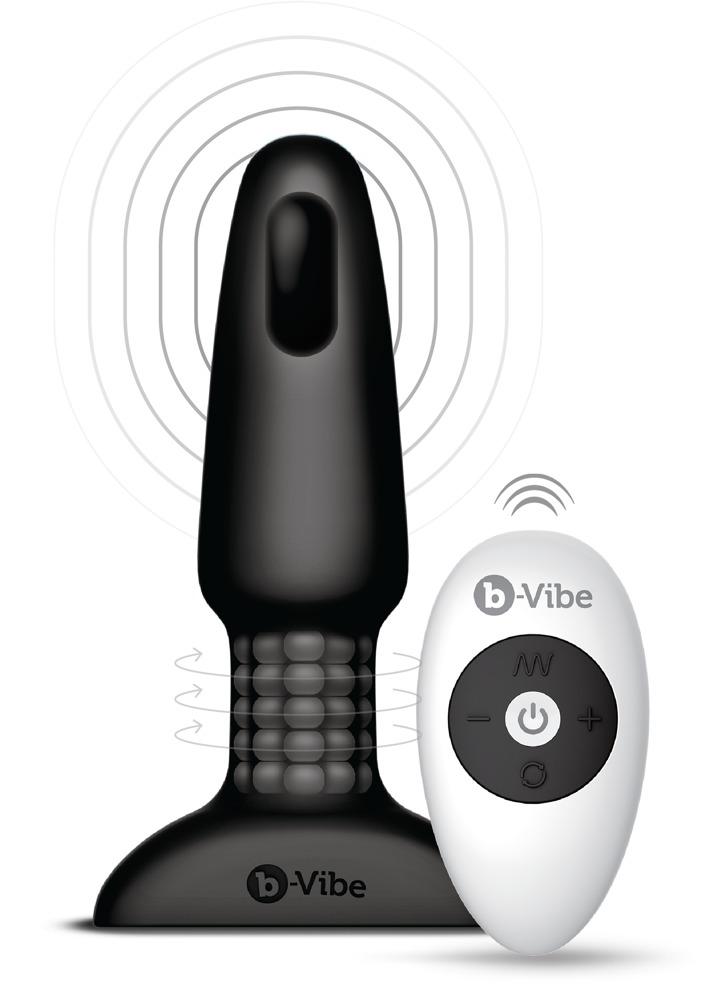 Anal Plug "rimming" Med Vibration Og Rotation, Radiofjernbetjening Inkluderet fra B-vibe