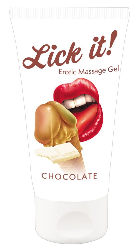 Gel Erotic Massage Gel Chocolate Med Chokolade Aroma fra Lick It!
