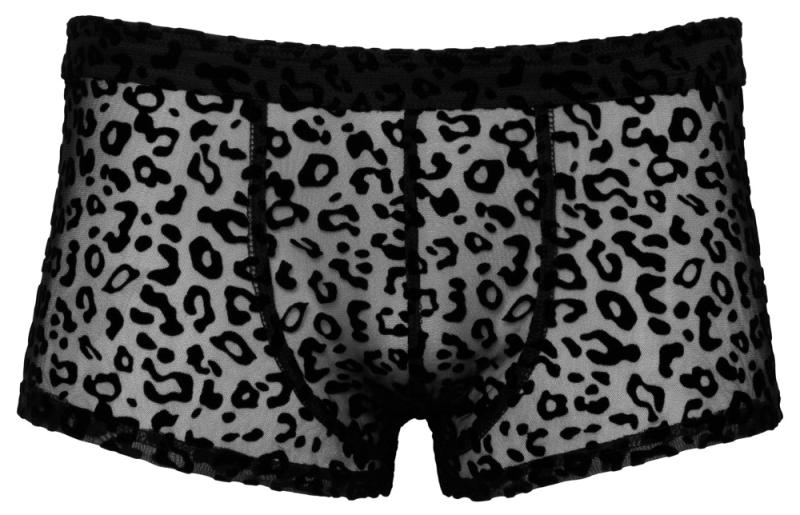Bukser I Fin Powernet Med Leo Velour Fløjlsprint fra Noir
