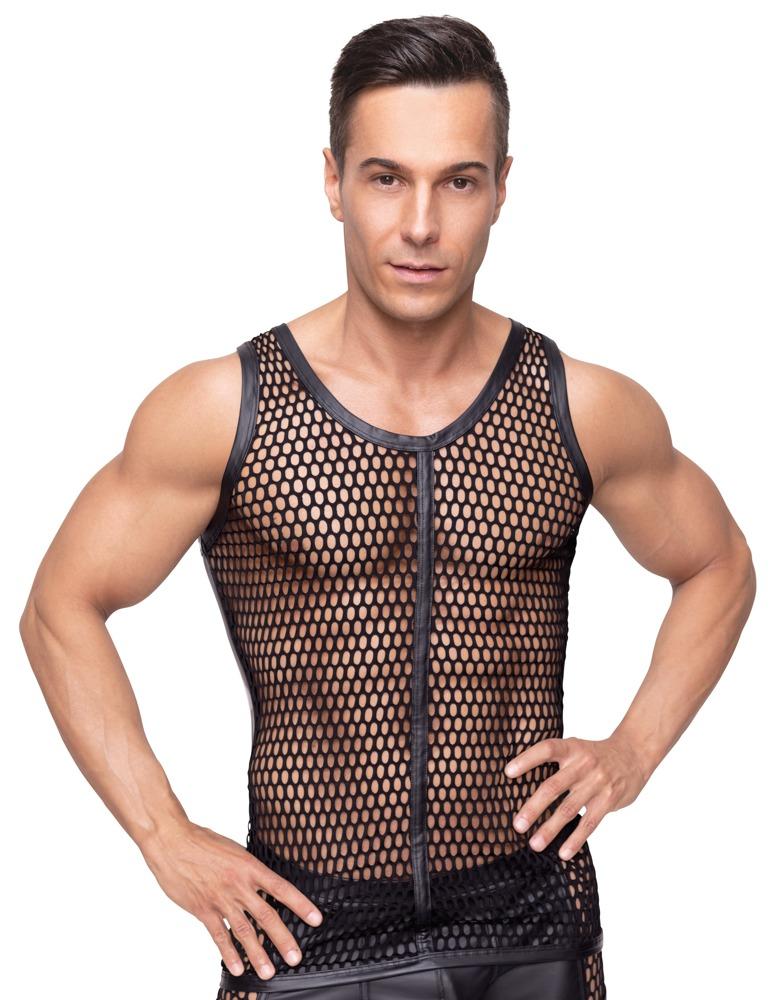 Shirt Med Net Og Ryg I Matlook fra Finesse Homme