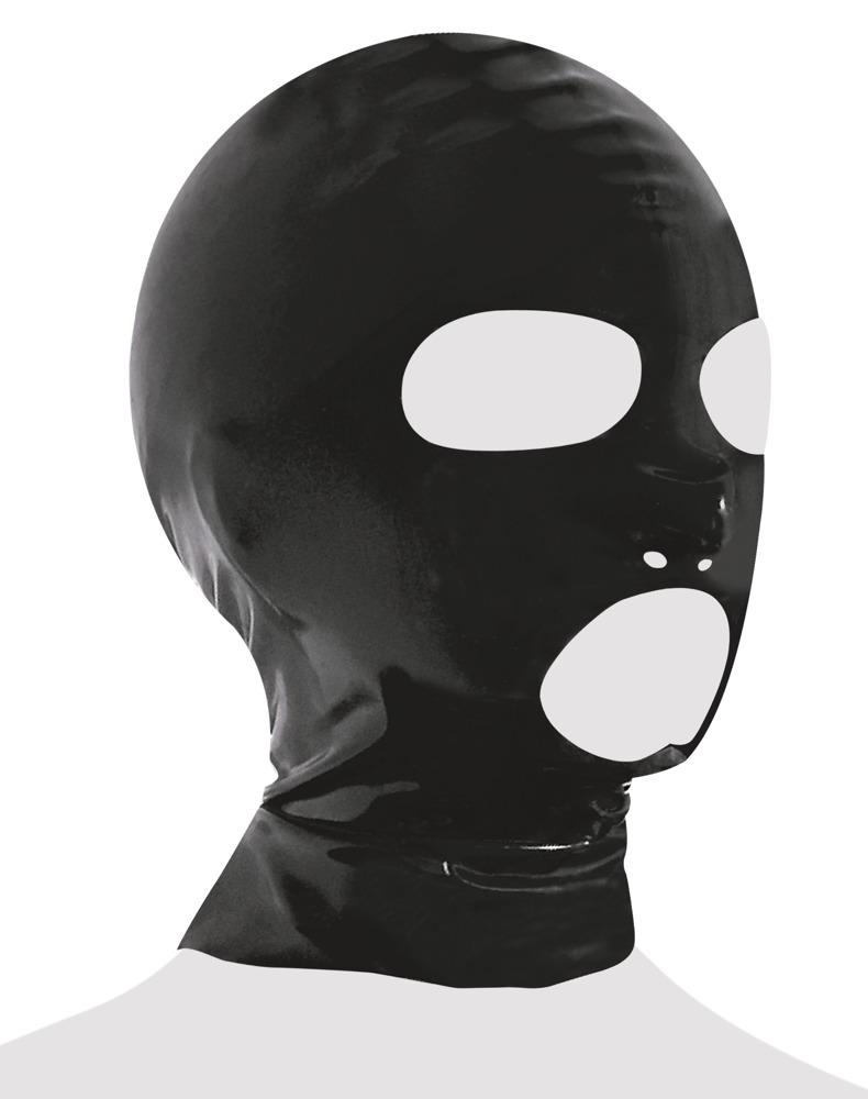 Hovedmaske Ud Af Latex Med åbninger For øjne, Mund Og Næsebor fra Late X