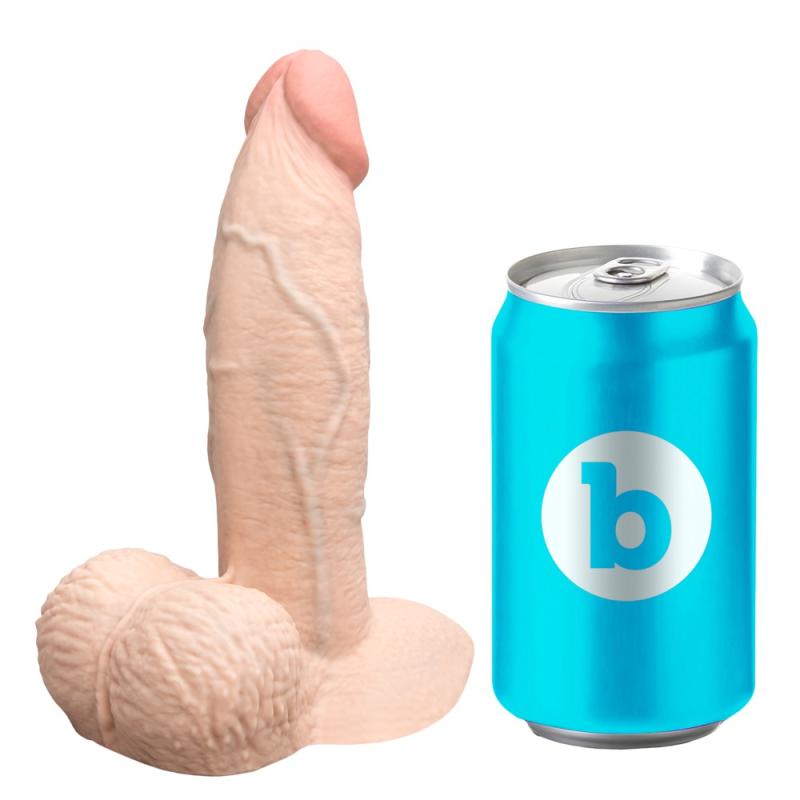 Naturdildo "slipskin Girthy" Med Sugekop fra B-vibe