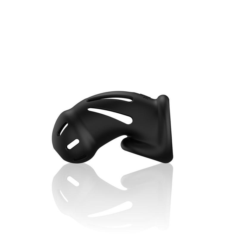Model 27 Ultra Soft Silicone Chastity Cage Black fra Shots - Mancage