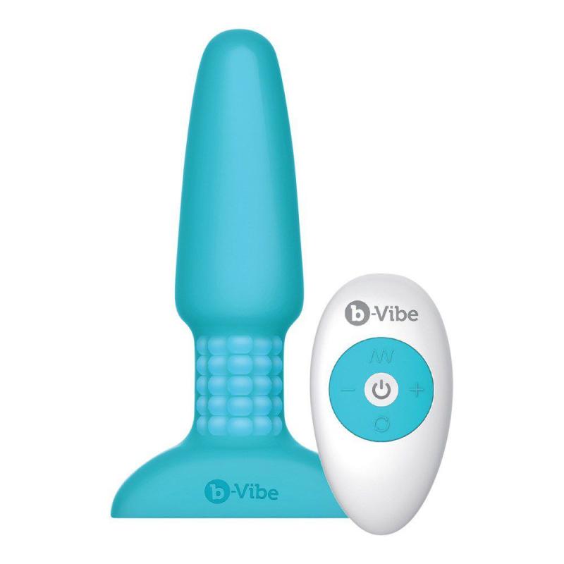 B Vibe Rimming Fjernbetjent Buttplug   Turkis fra B-vibe