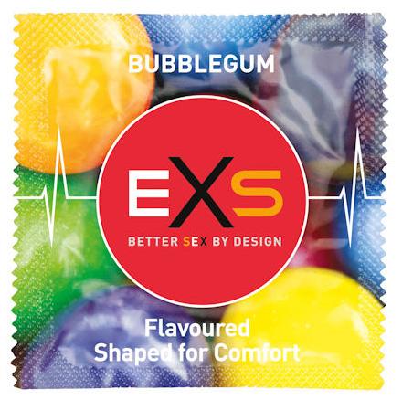 Bubble Gum Kondom, 10 Stk fra Exs