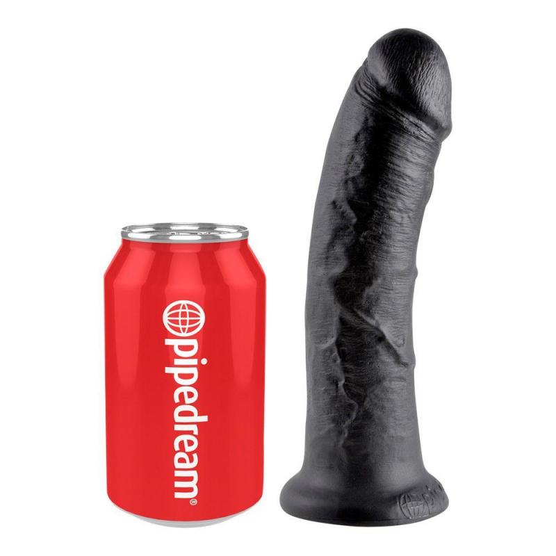 20,3 Cm Cock Realistisk Dildo   Sort fra King Cock