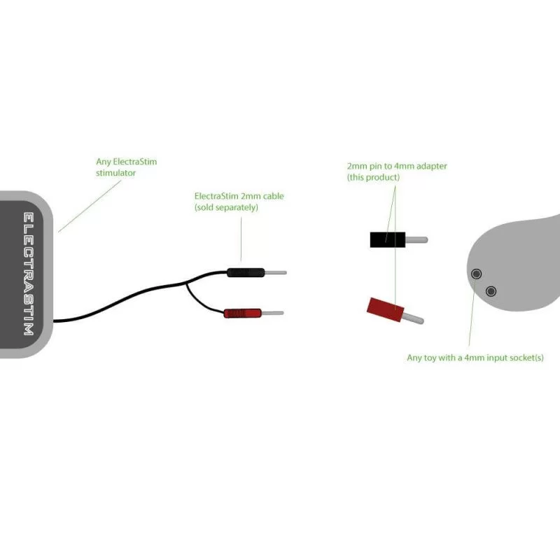2 To 4 Mm Pin Converter Kit fra Electrastim