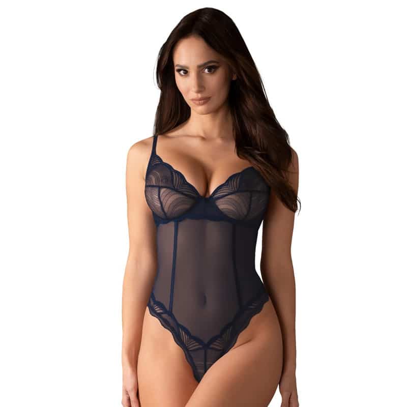 Nightly Blue Bundløs Bodystocking   Xs S fra Obsessive