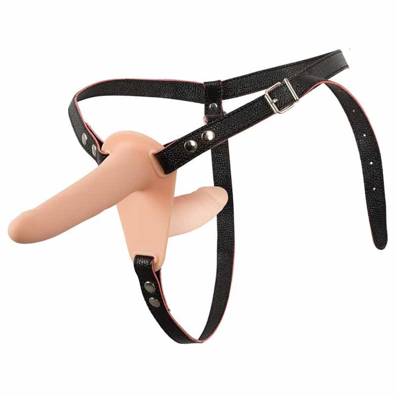 Vibrating Double Strap On 15 Cm fra You2toys