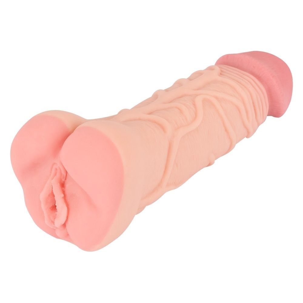 2 In 1 Extension & Masturbator     Vagina fra Nature Skin