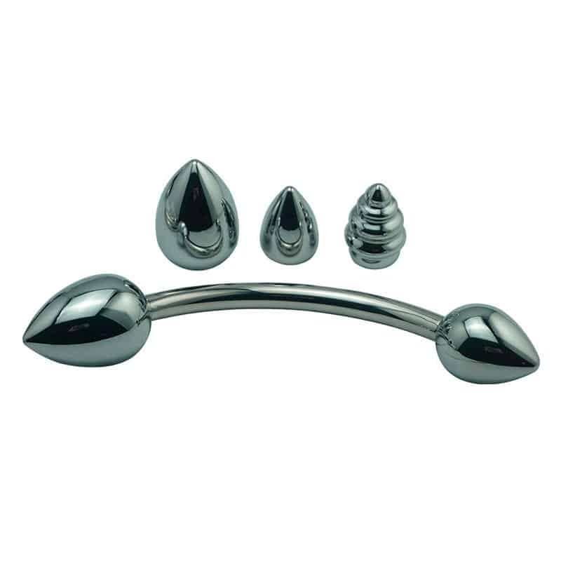 Metal Dobbelt Anal Plug Sæt fra Bound