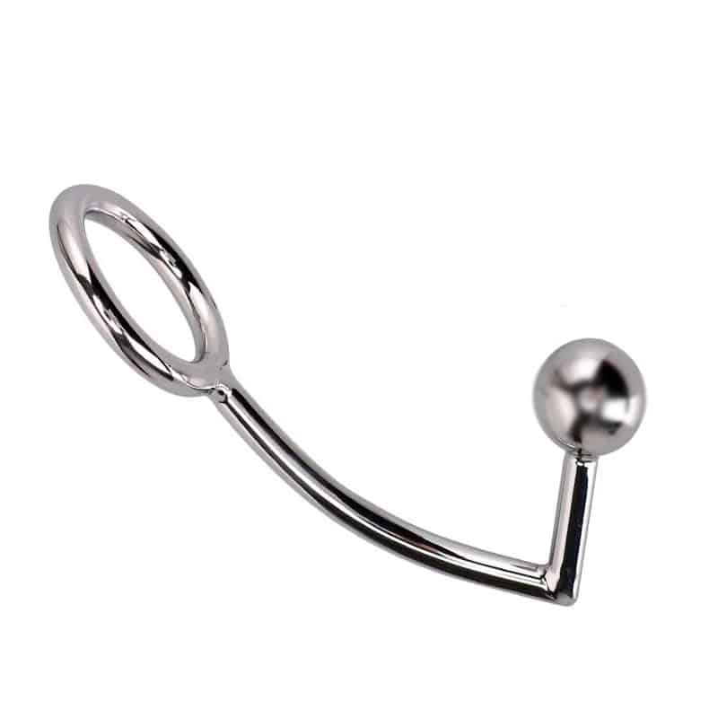 Metal Penisring Med Anal Plug fra Bound