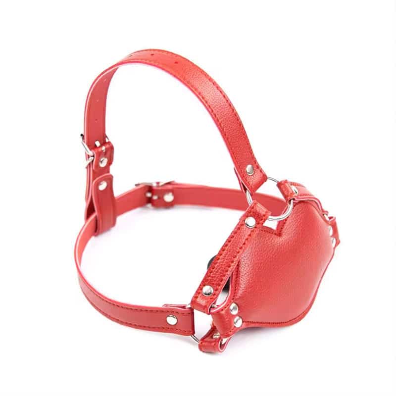 Rød Læder Dildo Gag fra Bound