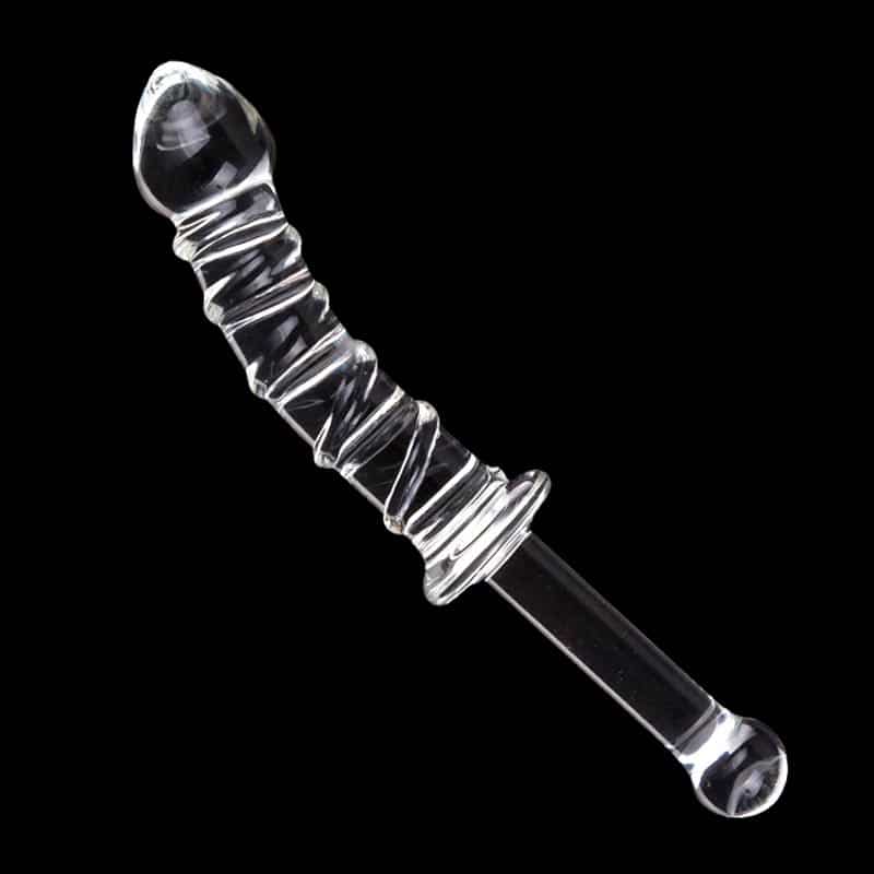 Glas Dildo Med Håndtag fra Celestials
