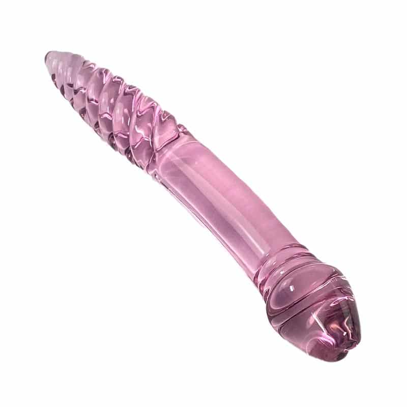 Pink Glas Dobbelt Dildo fra Celestials