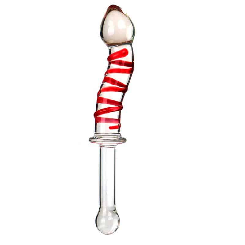 Twisty Glas Dildo Med Håndtag fra Celestials