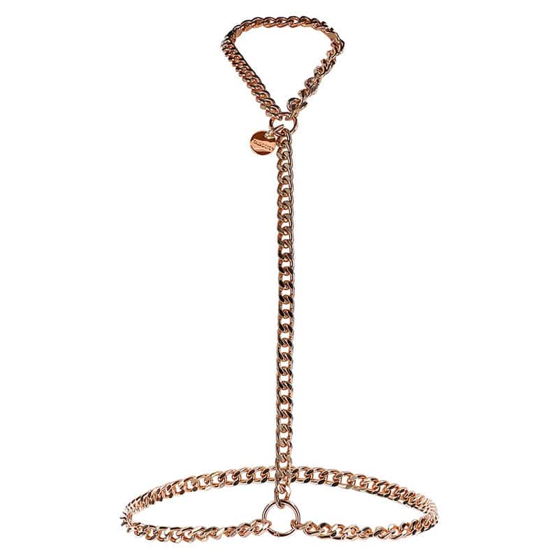 Dona Statement Harness Kæde Guld   S M fra Taboom