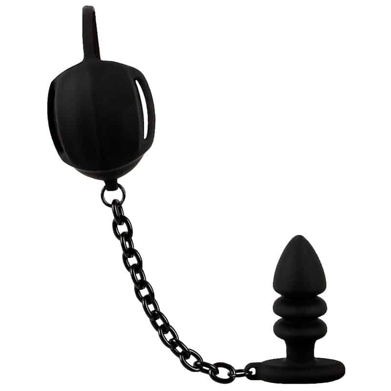 Ball Cage Med Buttplug fra Black Velvets