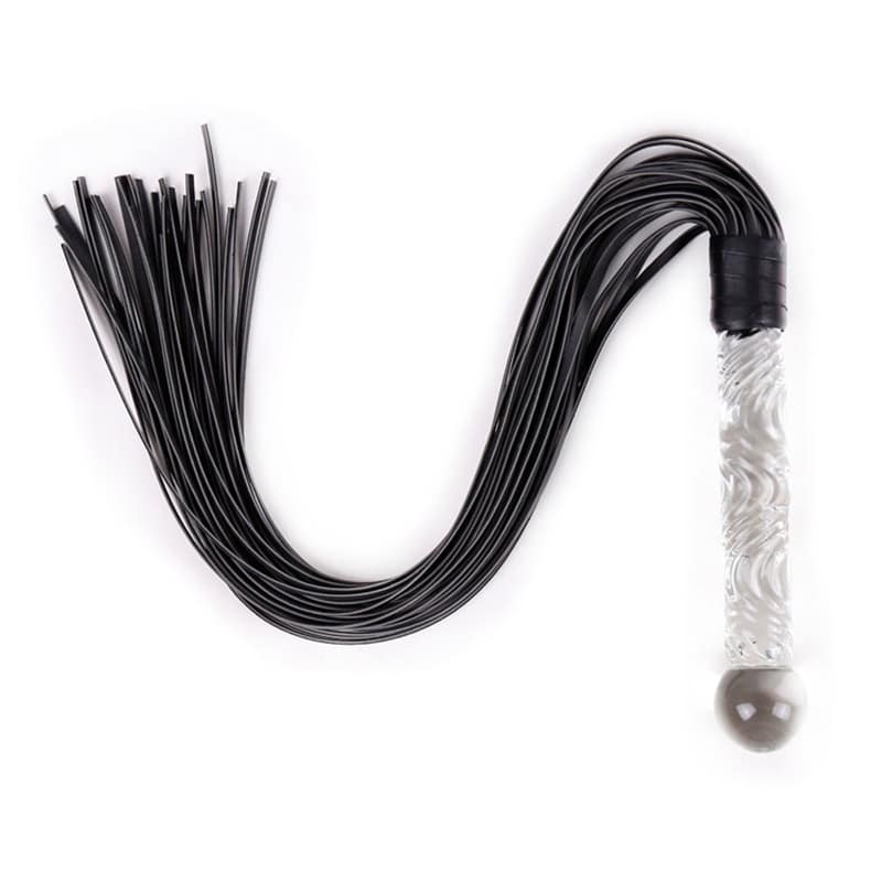 Flogger Med Glas Dildo fra Bound