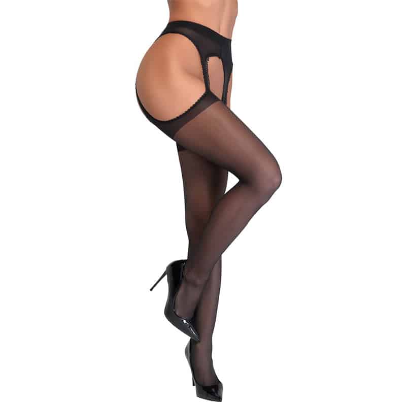 Legwear Viola Bundløse Strømpebukser Sort   S fra Cottelli