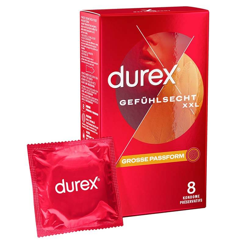 X Ekstra Store Kondomer 8 Stk fra Durex