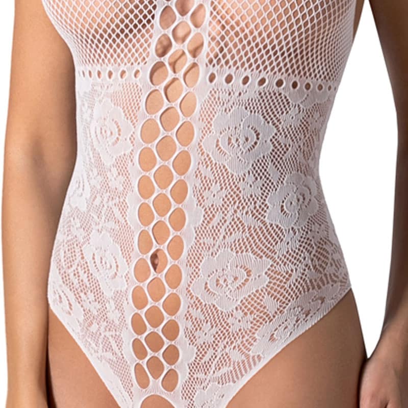 Cardi Bundløs Bodystocking   Hvid fra Passion
