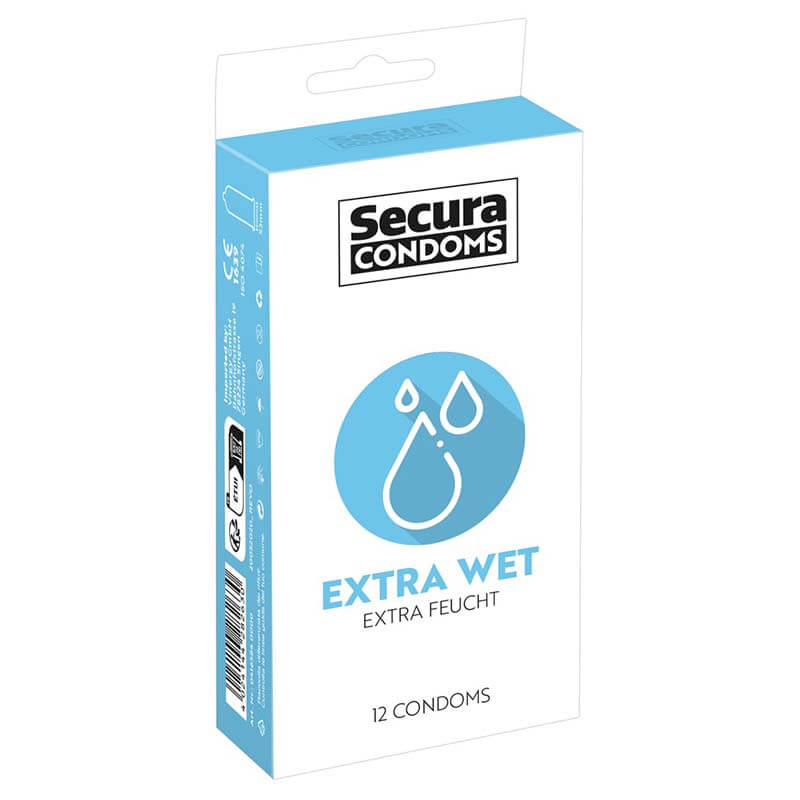 Extra Wet Kondomer 12 Stk fra Secura Condoms