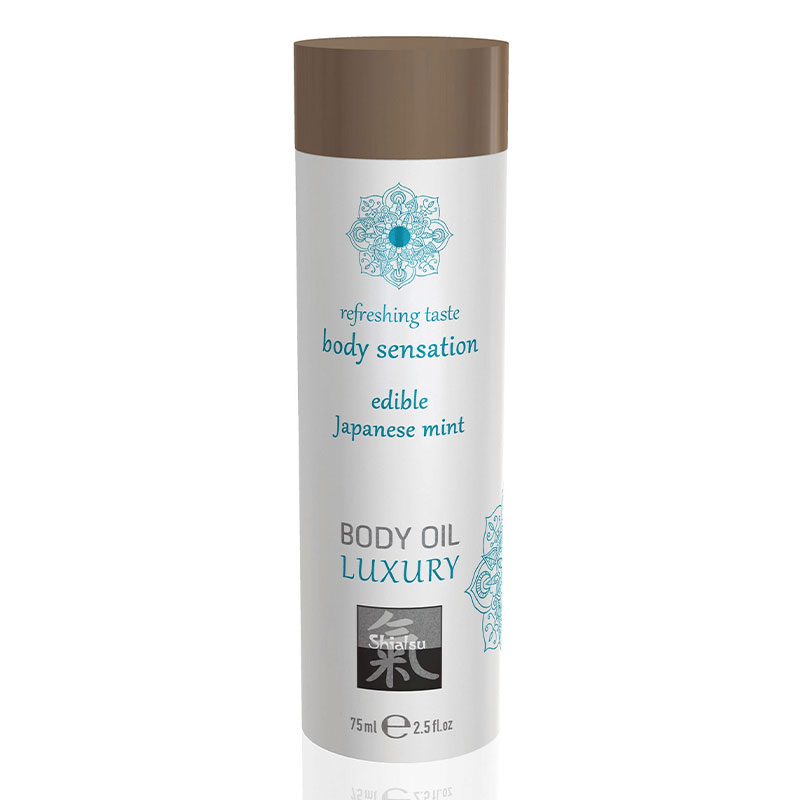 Shiatsu Mint Luxury Edible Body Oil 75 Ml fra Hot