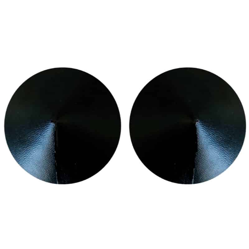 Pu Læder Nipple Covers Sort fra Kinky Diva