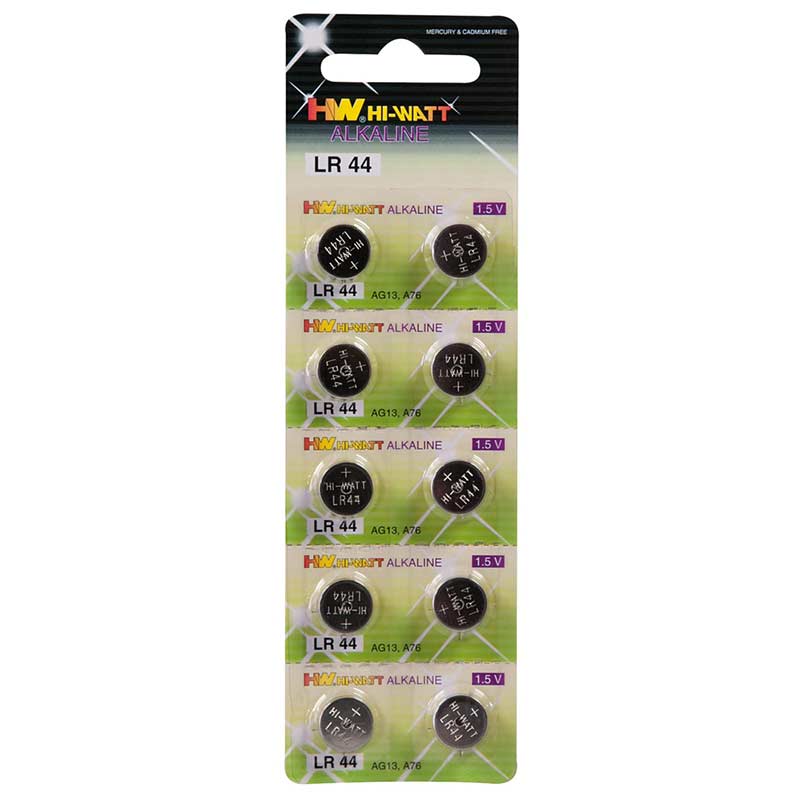 Knapcelle Batterier Lr44 10 Stk.