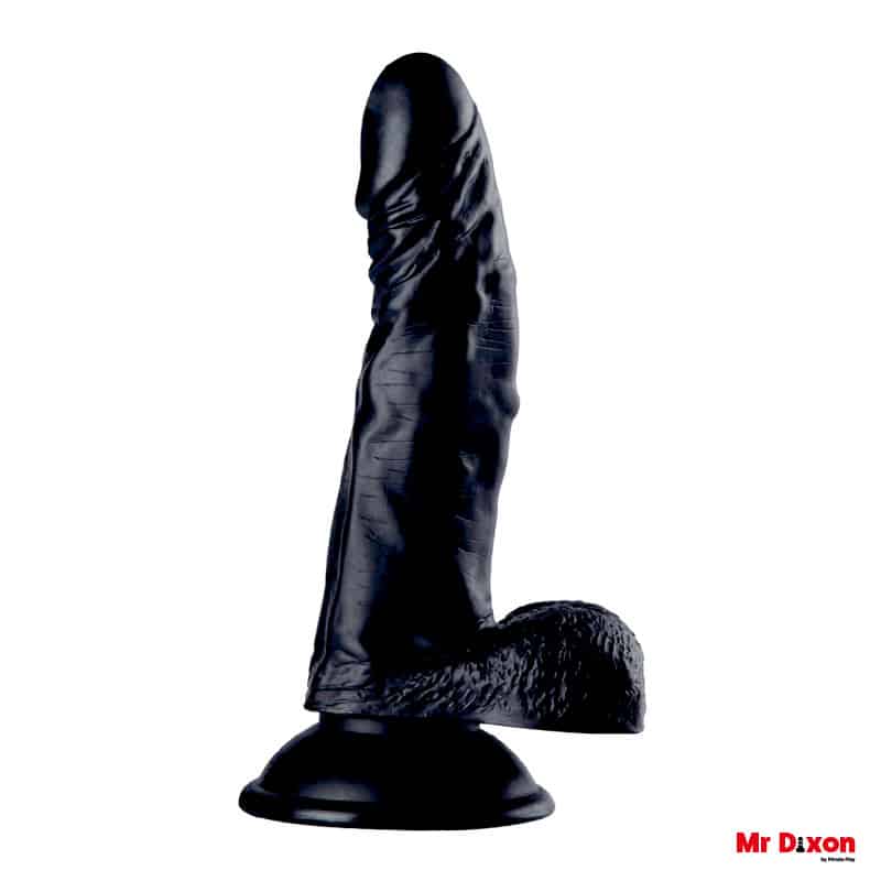 Realistisk Dildo Med Sugekop Sort 17 Cm fra Mr. Dixon