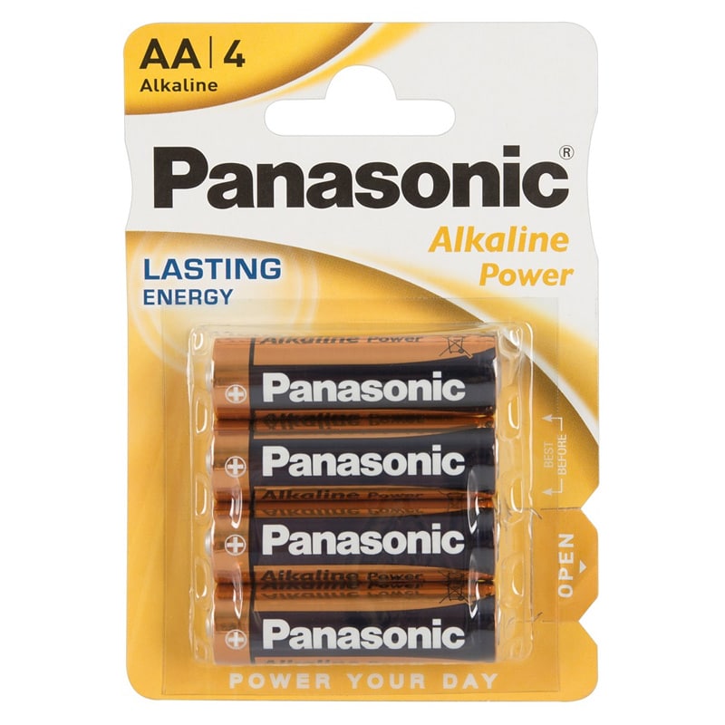 Panasonic Alkaline Batterier Aa 4 Stk.