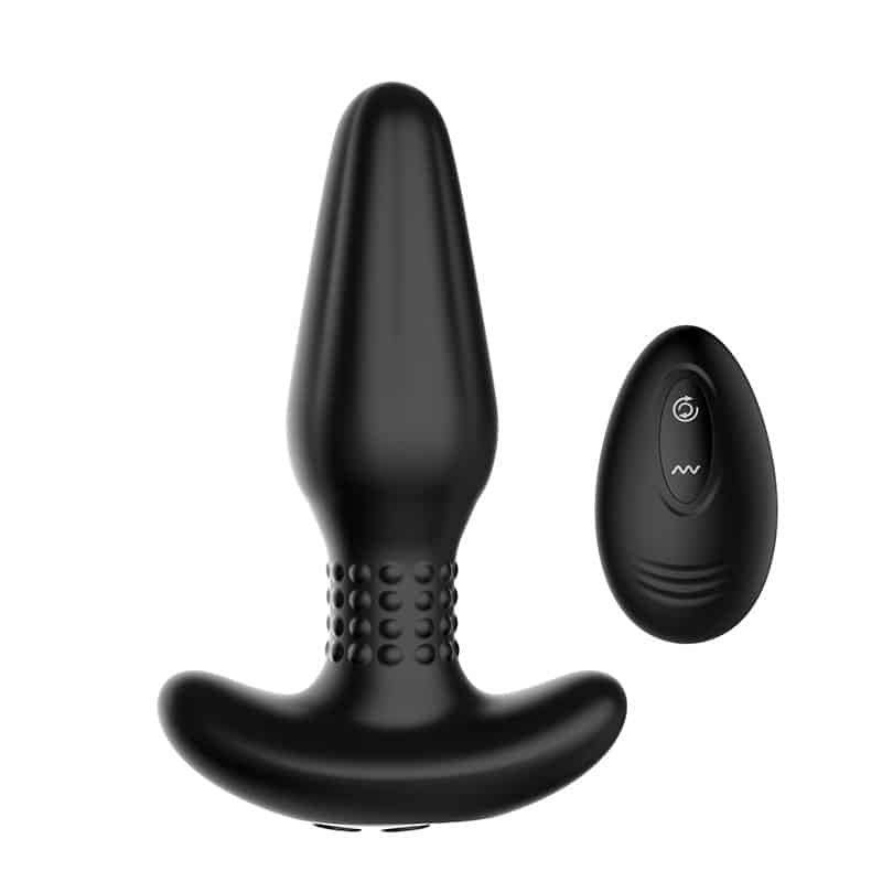 Brunce Buttplug Med Vibrator Sort fra Pleaser