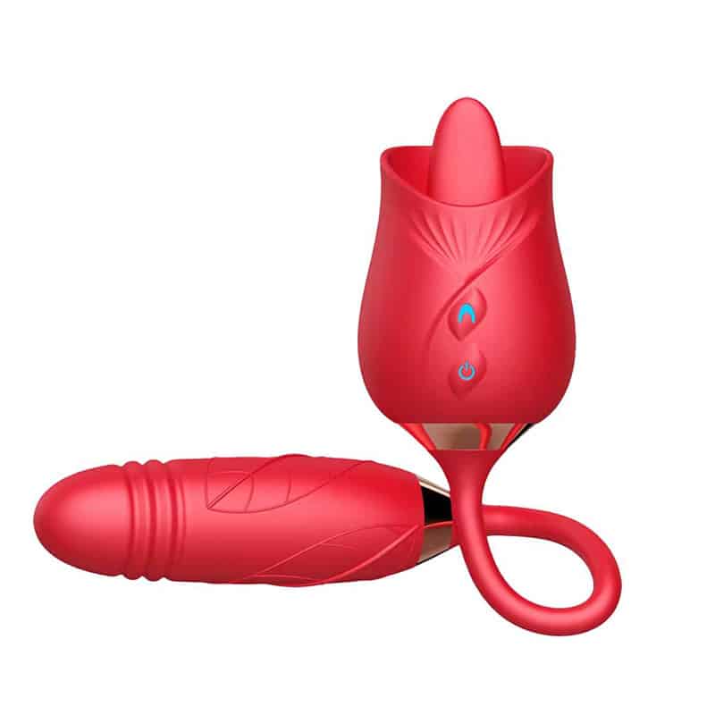 Rose Multi Thrusting Vibrator Med Tunge fra Celestials