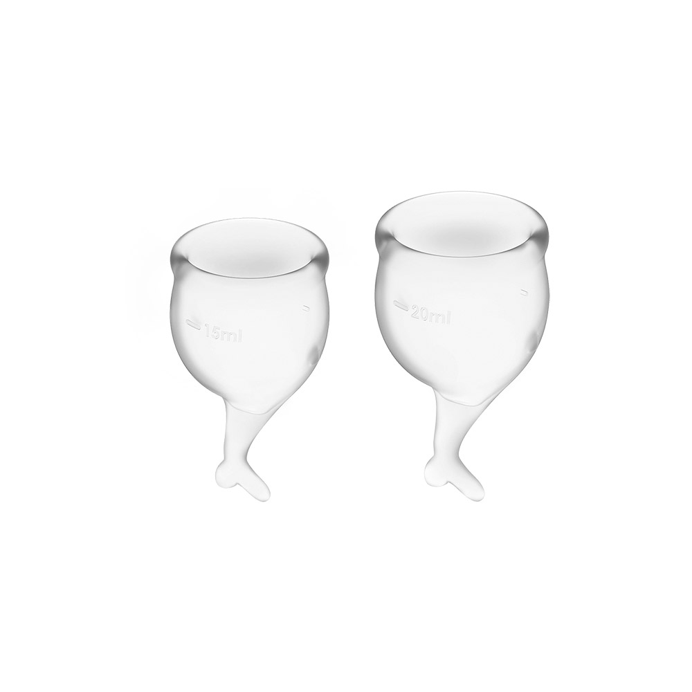 Feel Secure Menstruationskop 2 Pak   Hvid fra Satisfyer