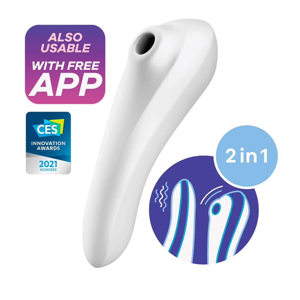 Dual Pleasure Klitoris Stimulator Og G Punkt Vibrator   Hvid fra Satisfyer