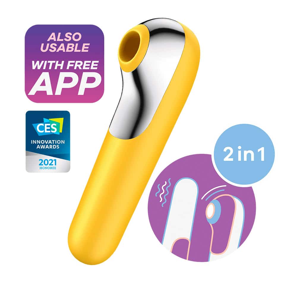 Dual Love Klitoris Stimulator   Gul fra Satisfyer
