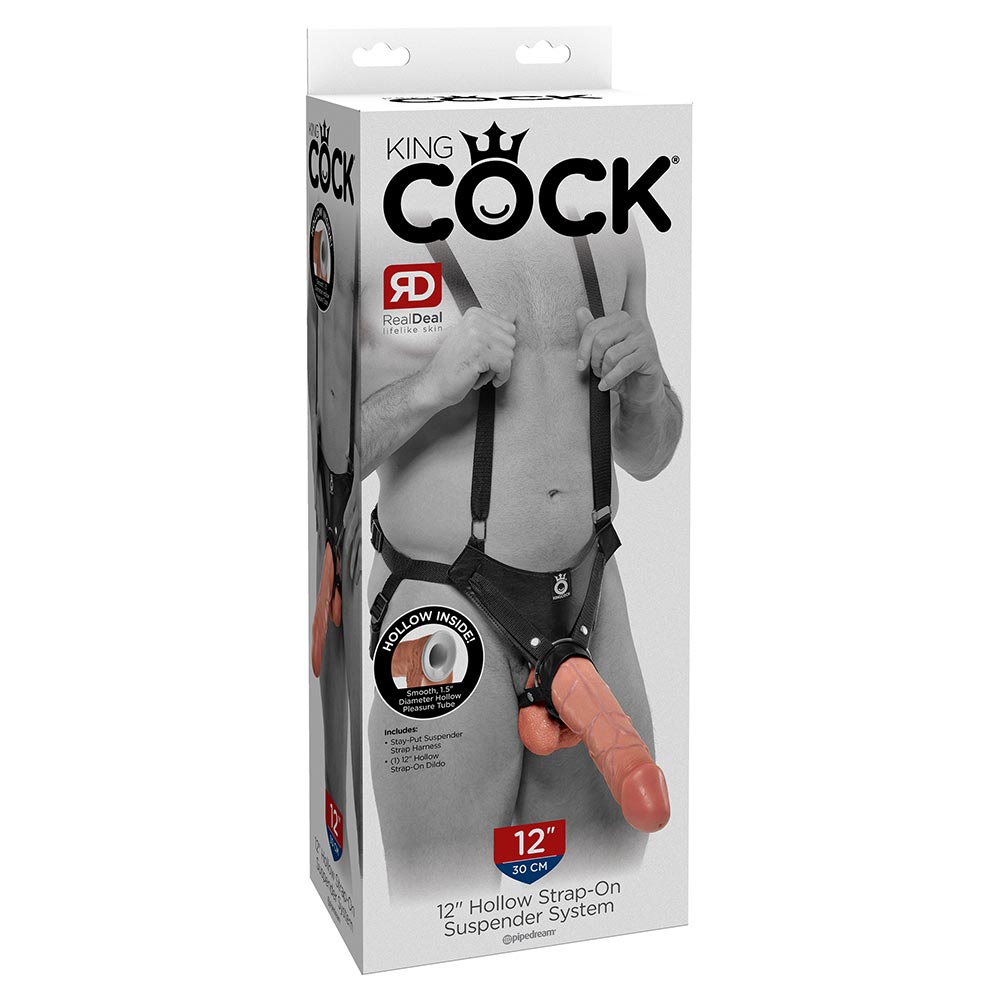 â® Harness Med Hul 30 Cm Kæmpe Dildo fra King Cock