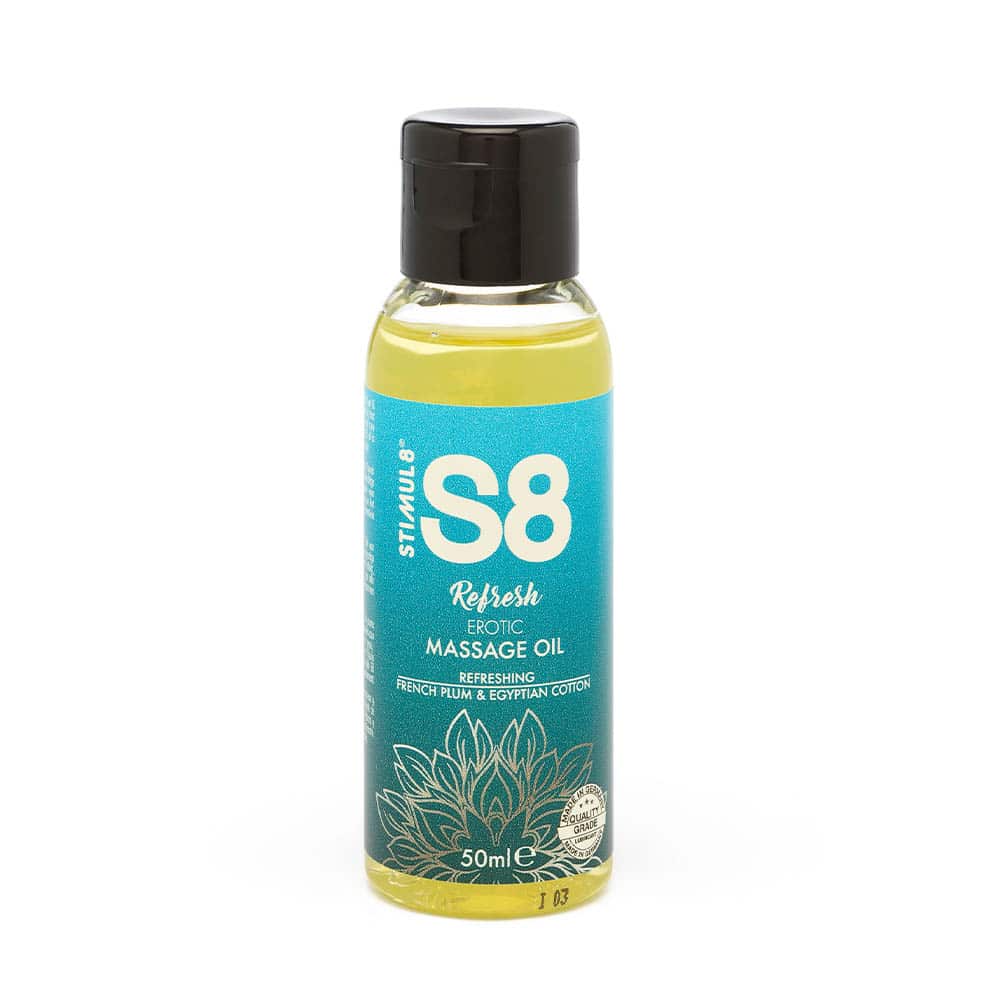 Stimul8 Massageolie French Plum & Egyptian Cotton 50 Ml fra S8|stimul8