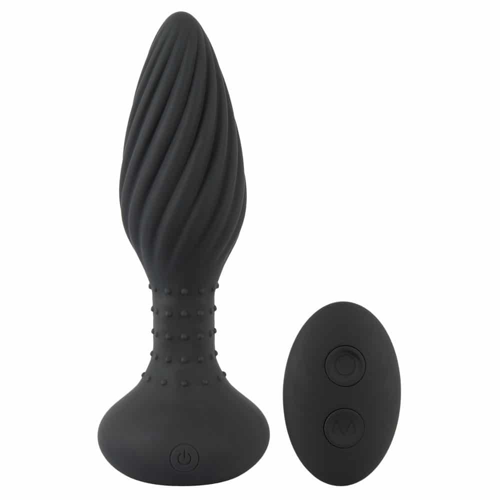 Vibro Buttplug Virvel Sort fra Anos