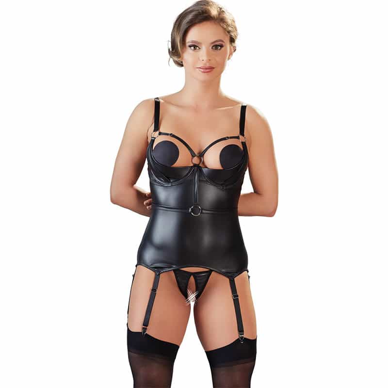 Nora Bondage Corsage Med Manchetter   S fra Cottelli