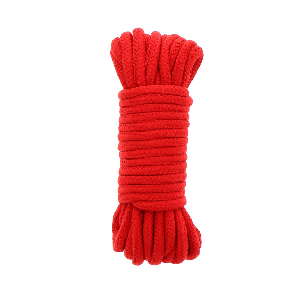 Luksus Bomuld Bondage Reb Rød   10 Meter fra Hidden Desire