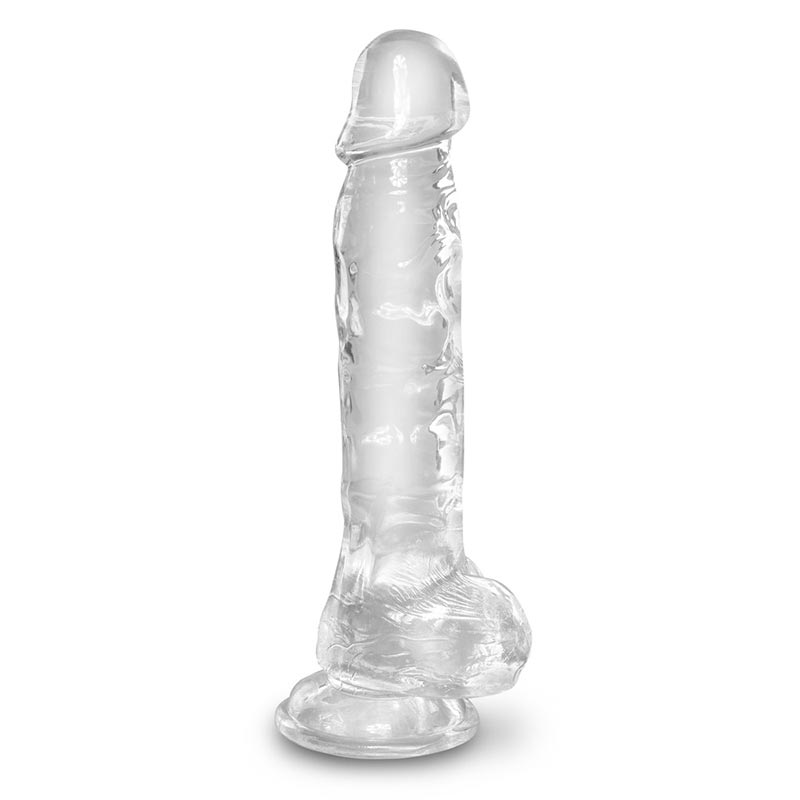 â® Clear Dildo Med Kugler 20 Cm fra King Cock