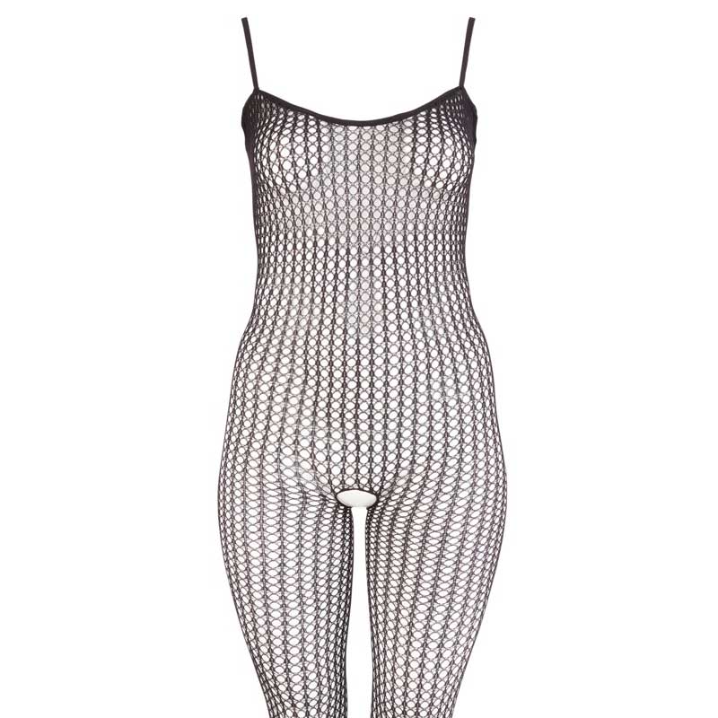 Ava Bundløs Net Catsuit Sort   S M fra No:xqse