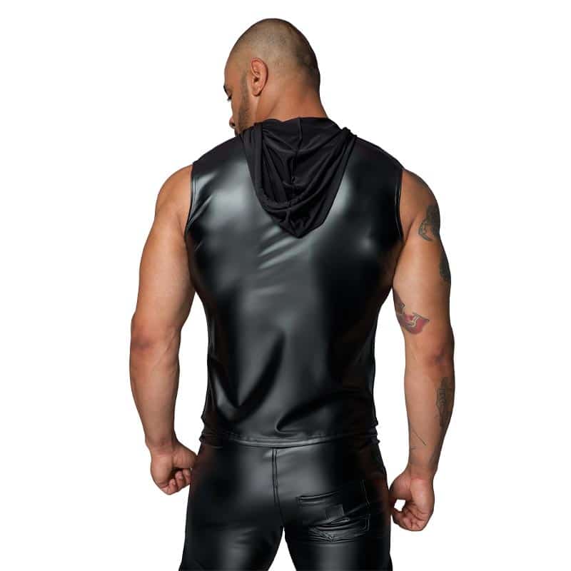 Aiden Wetlook Hættetrøje Sort   S fra Noir Handmade