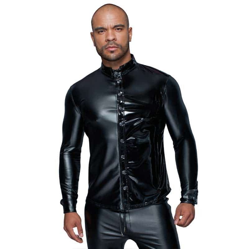 Amadis Wetlook Skjorte Sort   S fra Noir Handmade