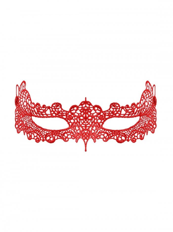 Maske Med Smukke Detaljer One Size   Rød fra Obsessive